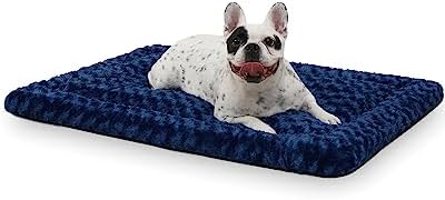 Exsnugy Washable Dog Bed Mat Medium Size Fluffy Pet Crate Pad 36x23 by Exsnugypetproducts