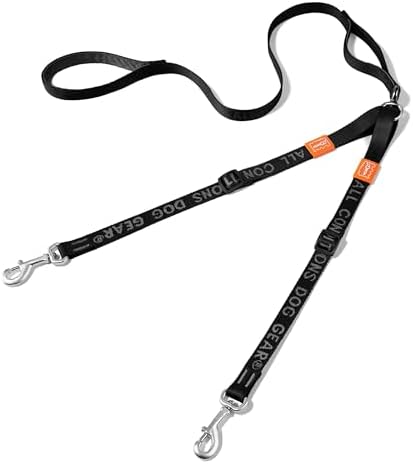 HOWGO Double Dog Leash,Tangle-Free 360 Swivel(Black, Pro S-M w.Handle) by HOWGO