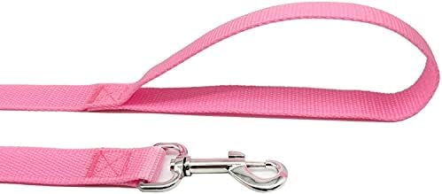 TAIAN 4FT/5FT/6FT Strong Dog Leash, Nylon Dog Leashes for Small Medium Large Dogs (Pink, 1 in x 15 ft) - Image 4