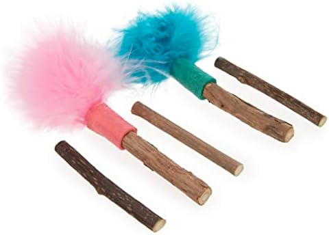 SmartyKat (5 Count) Silly Silver Stix Natural Silvervine Cat Toys - Blue/Pink, One Size - Image 4