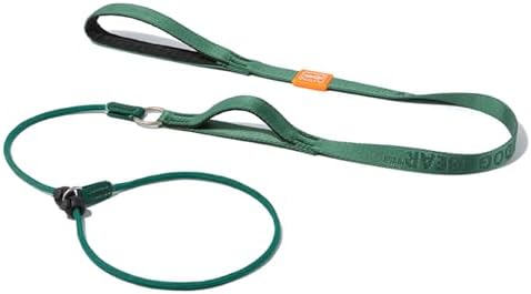 HowGo Slip Lead Dog Leash with 2 Spring-Loaded Stoppers (Green 5.0FT) by HOWGO
