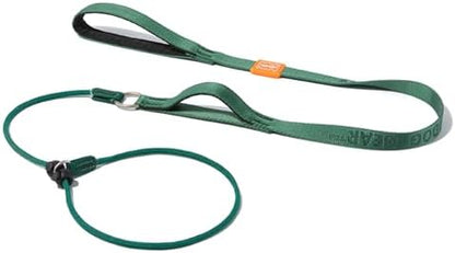 HowGo Slip Lead Dog Leash with 2 Spring-Loaded Stoppers (Green 5.0FT) by HOWGO