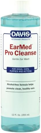 Davis EarMed ProCleanse Dog & Cat Ear Cleaner – Gentle Ear Wash for Dogs & Cats, Helps Remove Wax, Dirt & Odor, Soothes Itchy Ears, Routine Ear Care Solution by DavisManufacturingandPackaging