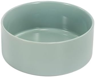 SPUNKYJUNKY 60 OZ Ceramic Dog and Cat Bowl, Modern Cute Weighted Food Water Bowl for Replacement Morandi Green (1 Pack) by SPUNKYJUNKY