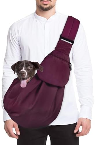 SlowTon Dog Carrier Sling - Thick Padded Shoulder Strap Adjustable, WR, L by SlowTon
