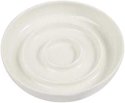 SLSON Cat Slow Feeder Bowl,Ceramic Slow Feed Cat Bowls Heavy and Shallow Wisker Stress-Free Pets Dish for Kittens Small Pets Wet Food,White - Image 7