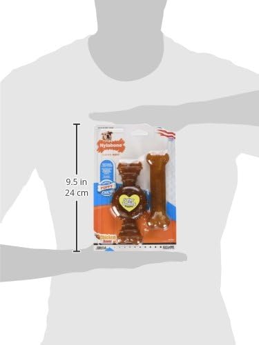 Nylabone Puppy Chew Teething Bone Dog Chew Toys, Chicken Flavor, 2 Count - Image 3