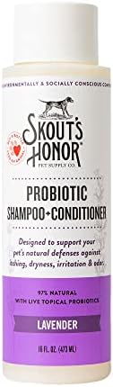 SKOUT'S HONOR Probiotic Dog Shampoo and Conditioner - Lavender, 16 oz by SKOUTSHONOR