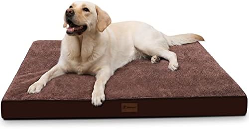 Waterproof Medium Size Dog Crate Bed Orthopedic 35x22 Brown by MIHIKKPet%E2%80%99sHome