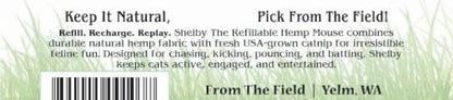 From The Field | Shelby Refillable Hemp Mouse Catnip Toy for Cats |USA-Made - Image 3
