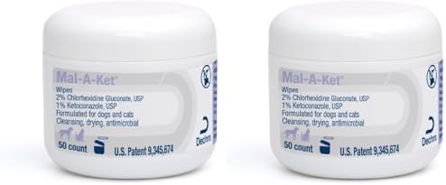 Mal-A-Ket Wipes, 2.25" Round, jar,50 Count (Pack of 2) by Mal-A-Ket