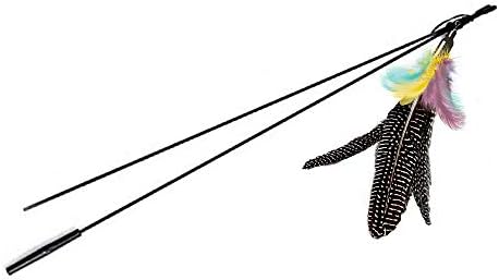 Handmade Natural Feather Cat Toy Dah Bird Refills - Interactive Cat and Kitten Toy - 6 Pack - Image 2