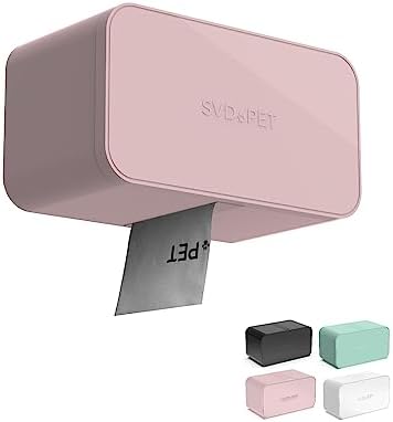 SVD.PET Dog Poop Bag Dispenser, Wall Mount Waste Bag Dispenser, Holds 8 Rolls of Waste Bags, Indoor/Outdoor Wall mount or Place on the Table (Pink, Dispenser only) by SVDPET