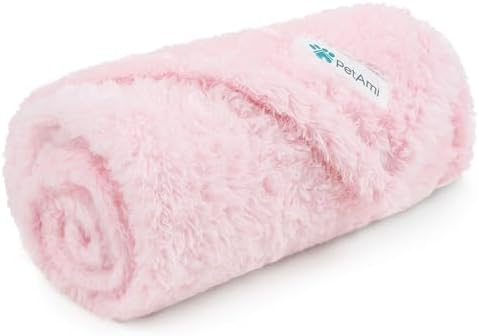 PetAmi Soft Plush Sherpa Dog Blanket for Pet Cat, Small 24x32, Pink by PetAmi