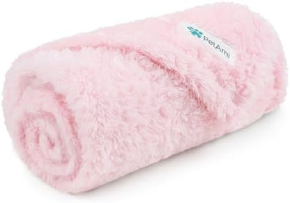 PetAmi Soft Plush Sherpa Dog Blanket for Pet Cat, Small 24x32, Pink by PetAmi