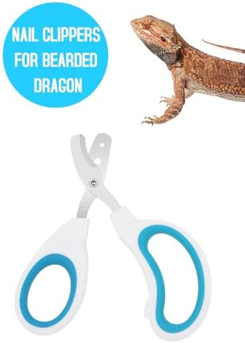 Stainless Steel Bearded Dragon Nail Clippers,Lizard Nail Clippers,Bearded Dragon Supplies,Bearded Dragon Nail Scissors for Small Reptiles,Turtle,Chameleon,Iguana，Hedgehog（Blue） - Image 2