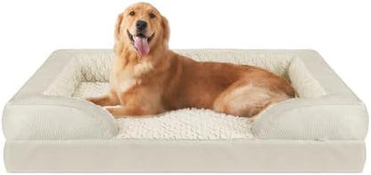 INVENHO Orthopedic Dog Beds Large Sized, XL Washable Dog Sofa with Egg-Crate Foam, Waterproof Lining and Non-Skid Bottom by INVENHO