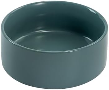 SPUNKYJUNKY 13.5OZ Ceramic Dog and Cat Bowl, Modern Cute Weighted Food Water Bowl for Replacement Light Green (1 Pack) by SPUNKYJUNKY