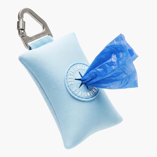 Dog Friendly Co. Poop Bag Holder for Leash, Dog Waste Bag (Sky Blue) by DogFriendly