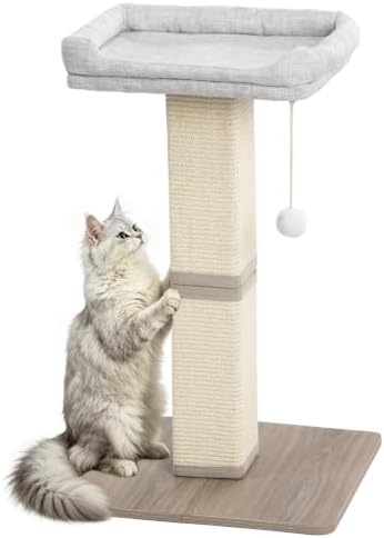 32 Inches Cat Scratching Post with Perch for Indoor Cats Adults by Kilodor
