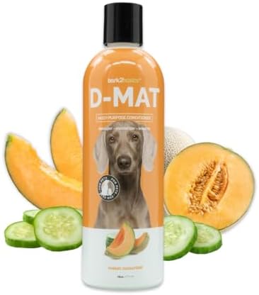 Bark2Basics d-Mat Dog Conditioner, 16 oz - Natural, Multi-Purpose, Eliminates Static, No Additives, Dematting, Aids in DeShedding by Bark2Basics%7CGroomersChoice