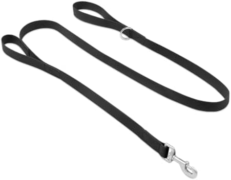 Waterproof Dog Leash with Double Handle, 6 FT Durable Odor-Proof Dog Leashes with Strong Aviation Aluminum Hooks Fits Small Medium or Large Dogs by KiddingPets