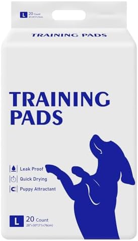 Disposable Puppy Pads, XL Pee Pads for Dogs Training (28*30, Count, 20) by FLYZOO