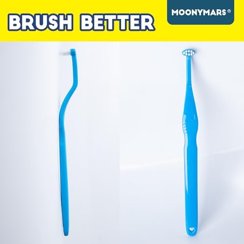 Small Dog Toothbrush, Cat & Puppy Tooth Brushing Kit, Mini Head Teeth Brush for Kitten & Tiny Pet, Doggy Toothbrushes Deep Dental Cleaning, 1 PCS - Blue - Image 6