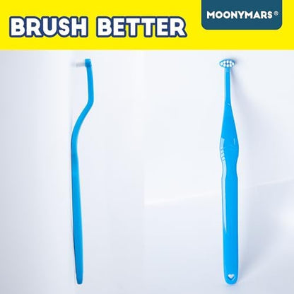 Small Dog Toothbrush, Cat & Puppy Tooth Brushing Kit, Mini Head Teeth Brush for Kitten & Tiny Pet, Doggy Toothbrushes Deep Dental Cleaning, 1 PCS - Blue - Image 6