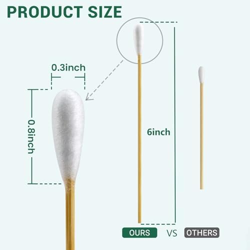 6" Large Cotton Dog Ear Swabs in Box, 200pcs Buds for Dog Ear Cleaning Care - Image 4