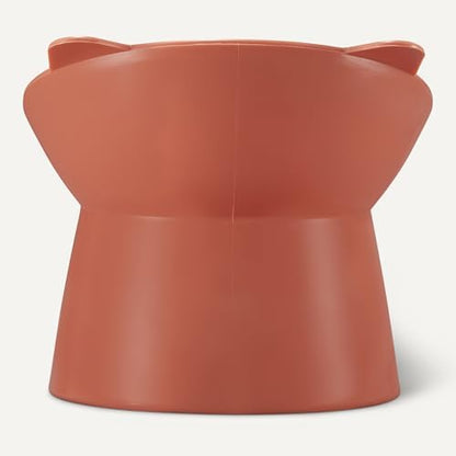 Amazon Basics Raised Cat Feeding Bowls, Cat Ear Shape, Tilted Design, Whisker-Stress Free, 5.2 x 5.2 x 4.5 in, Orange and Blue, 2-Pack - Image 4