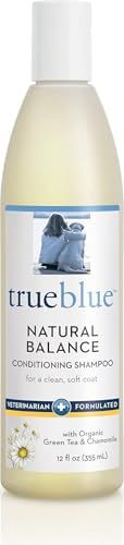 TrueBlue Natural Balance Conditioning Dog Shampoo with Green Tea & Chamomile - Cleansing Wash, Deodorizing, Moisturizing – Toxin Free, Natural Botanical Blend – Tearless Cleaner – 12 Fl. Oz. by TrueBlue