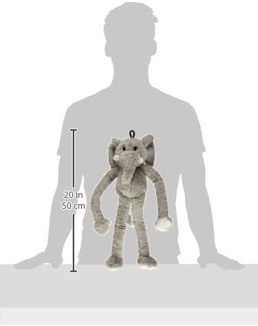 Multipet Swingin Safari 19-Inch Large Plush Elephant Dog Toy with Extra Long Arms and Legs with Squeakers - Image 3