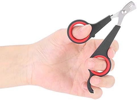 Animal Nail Scissors,Bird Nail Scissors,Beak Trimmer for Birds Pet Bird Small Animals Accessory Grooming Tool,Nail Scissors Clipper Black and Red - Image 3