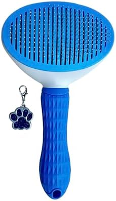 Self-Cleaning Pet Grooming Brush – Stainless Steel Slicker Brush for Dogs, Cats, Rabbits & Small Pets – Ideal for Shedding, Tangles, and Mats – Perfect for Short & Long Hair Breeds by (Blue) - Image 7