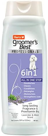 Hartz Groomer's Best Professionals 6-in-1 Dog Shampoo and Conditioner in One, 18 oz by Hartz