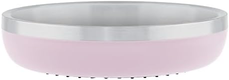 Master Pet Supply Stainless Steel Cat Bowls 9 oz Heavy Duty Rose Quartz by MasterPetSupply
