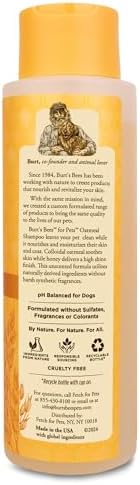 Burts Bees for Pets Oatmeal Dog Shampoo with Honey, Unscented, 16 Fl Oz - Image 2