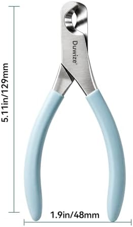 Dog Nail Clippers - All-Steel Material, Large Opening, New Non-Slip Rubberized Handle, Built-in Spring, No Fur Pinch, Professional Pet Nail Trimmers for Small to Medium Dogs and Cats (Blue) - Image 7