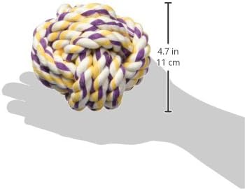 Mammoth Flossy Chews Monkey Fist Ball, Premium Cotton-Poly Rope Ball Dog Toy for Small to Medium Dogs, Large 4.75", Assorted Colors - Image 5
