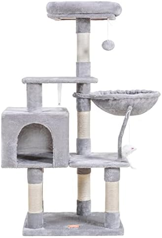 Heybly Cat Tree with Toy, 50.4" Cat Tower condo for Indoor Cats, HCT004W - Image 4