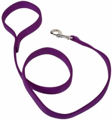 Coastal Pet Double-Ply Dog Leash - Bolt Snap Attachment to Collars and Harnesses - Nylon Dog Walking Leash for Small, Medium and Large Dogs - Purple - 1" x 6' by CoastalPet