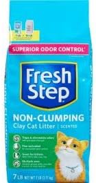 Fresh Step Non Clumping Cat Litter With Febreze Freshness, With 7-Day Odor Control, 7 lb. Bag