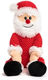 fabdog Floppies Plush Dog Toys - Cute Holiday-Themed Squeaky Dog Toy - Best Squeak Toy for All Breeds | Ideal Small Santa by fabdog