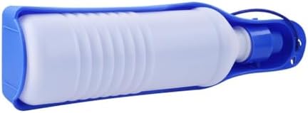 Pet Dog Travel Water Bottle Foldable Dog Water Dispenser Portable Dog Water Bottle with Drinking and Feeding Function(500ML-Blue) - Image 2