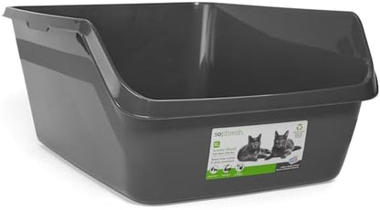 So Phresh Scatter Shield High-Back Litter Box Charcoal X-Large 24" L X 18" W X 10" H