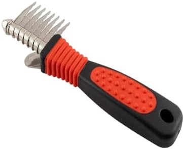 RYAN'S PET SUPPLIES Paw Brothers 8-Blade Dematting Brush, Comb Tool for Dog Grooming, Stainless Steel Blades, Comfort Grip, Gentle on Skin, Doodles, Poodles, Rake for Matted Fur Removal - Image 2