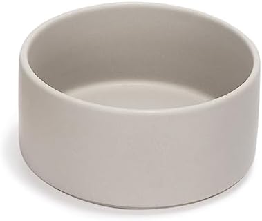 SPUNKYJUNKY 60OZ Ceramic Dog and Cat Bowl, Modern Cute Weighted Food Water Bowl for Replacement Grey (1 Pack) by SPUNKYJUNKY