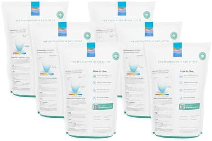 PrettyLitter Health Monitoring Cat Litter, Calm Aloe, 6-Pack, 6 lb. Bags - Image 2