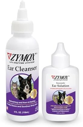 Pet King Brands ZYMOX Ear Solution with 0.5% Hydrocortisone and Ear Cleanser Bundle by PKB+Animal+Health